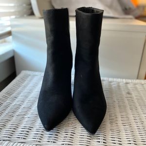 Suede Croc Heeled Boots